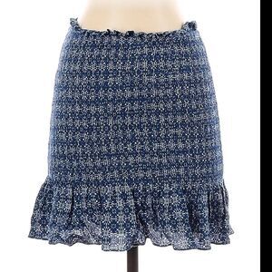 Pookie & Sebastian Multicolored Smocked Mini Skirt w/Ruffle (Size: Medium)